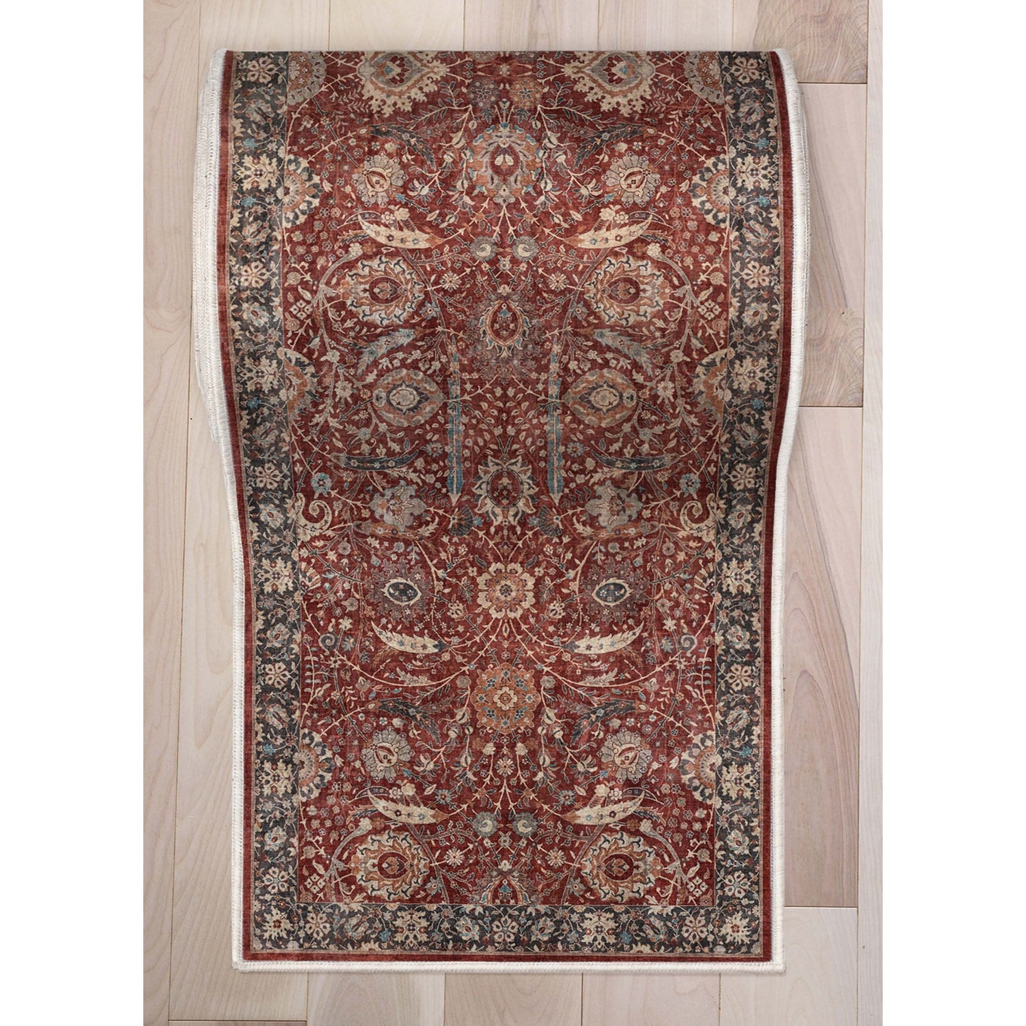 Custom Size Runner Liana Vintage Persian Oriental Red Choose Your Width x Choose Your Length Hallway Runner Rug Well Woven