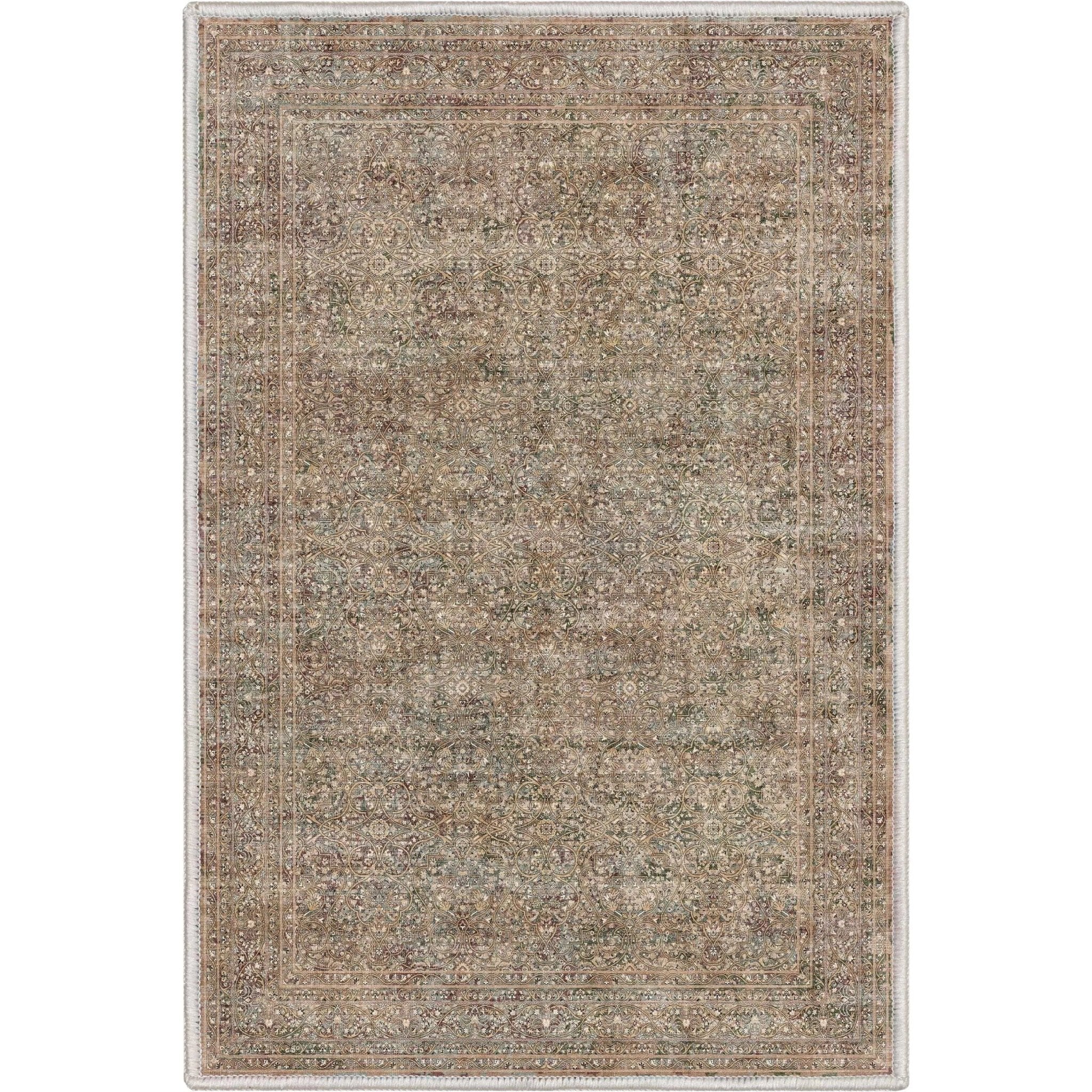 Juliette Vintage Persian Oriental Beige Flat-Weave Rug Well Woven