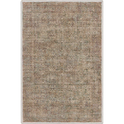 Juliette Vintage Persian Oriental Beige Flat-Weave Rug Well Woven