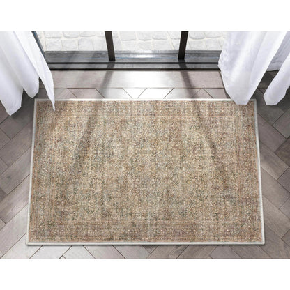 Juliette Vintage Persian Oriental Beige Flat-Weave Rug Well Woven