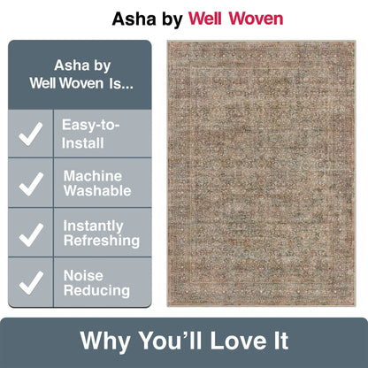 Juliette Vintage Persian Oriental Beige Flat-Weave Rug Well Woven