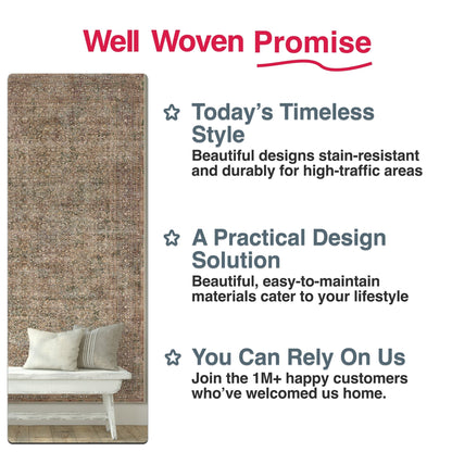 Custom Size Runner Juliette Vintage Persian Oriental Beige Choose Your Width x Choose Your Length Hallway Runner Rug Well Woven