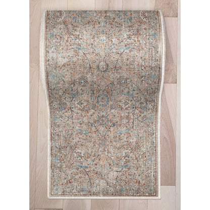 Custom Size Runner Emilia Vintage Persian Oriental Ivory Choose Your Width x Choose Your Length Hallway Runner Rug Well Woven