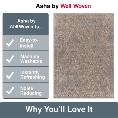 Anya Vintage Tribal Chevron Grey Flat-Weave Rug Well Woven