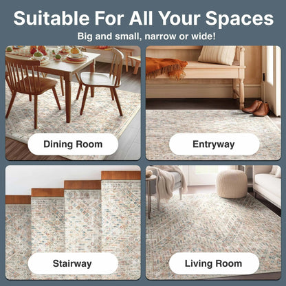 Anya Vintage Tribal Chevron Ivory Flat-Weave Rug Well Woven