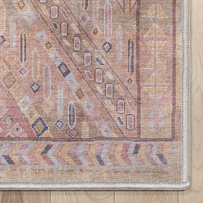 Custom Size Runner Anya Vintage Tribal Red Choose Your Width x Choose Your Length Hallway Runner Rug Well Woven