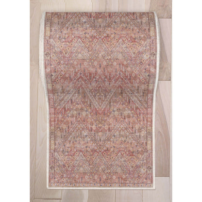 Custom Size Runner Anya Vintage Tribal Red Choose Your Width x Choose Your Length Hallway Runner Rug Well Woven
