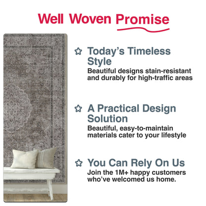 Odette Vintage Persian Oriental Flat-Weave Rug