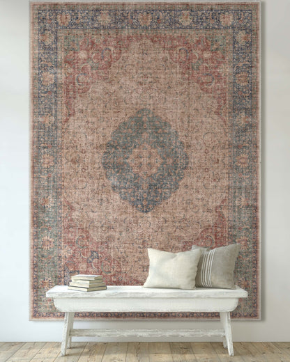 Odette Vintage Persian Oriental Flat-Weave Rug