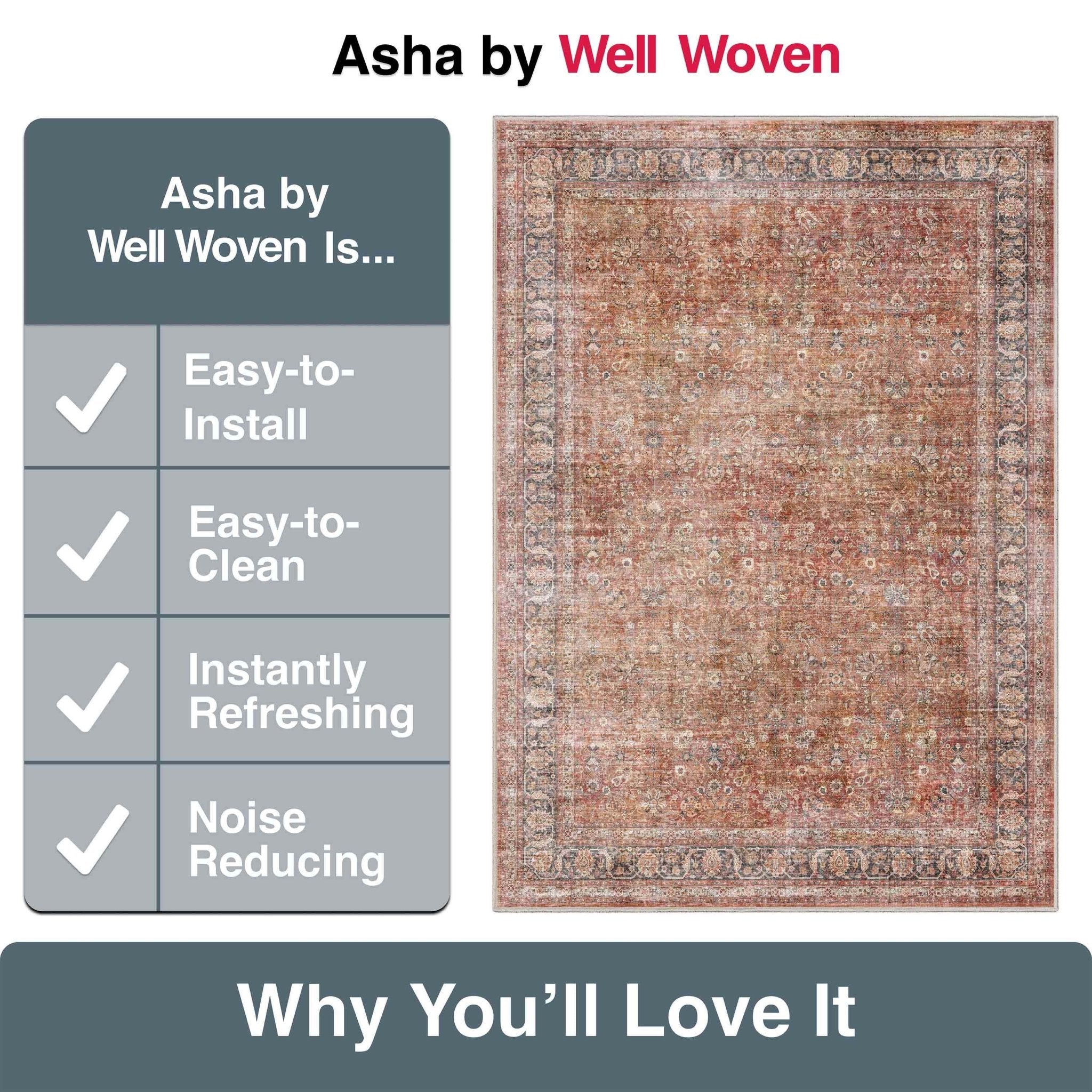 Asha Delphine Vintage Persian Oriental Flat-Weave Rug – Well Woven