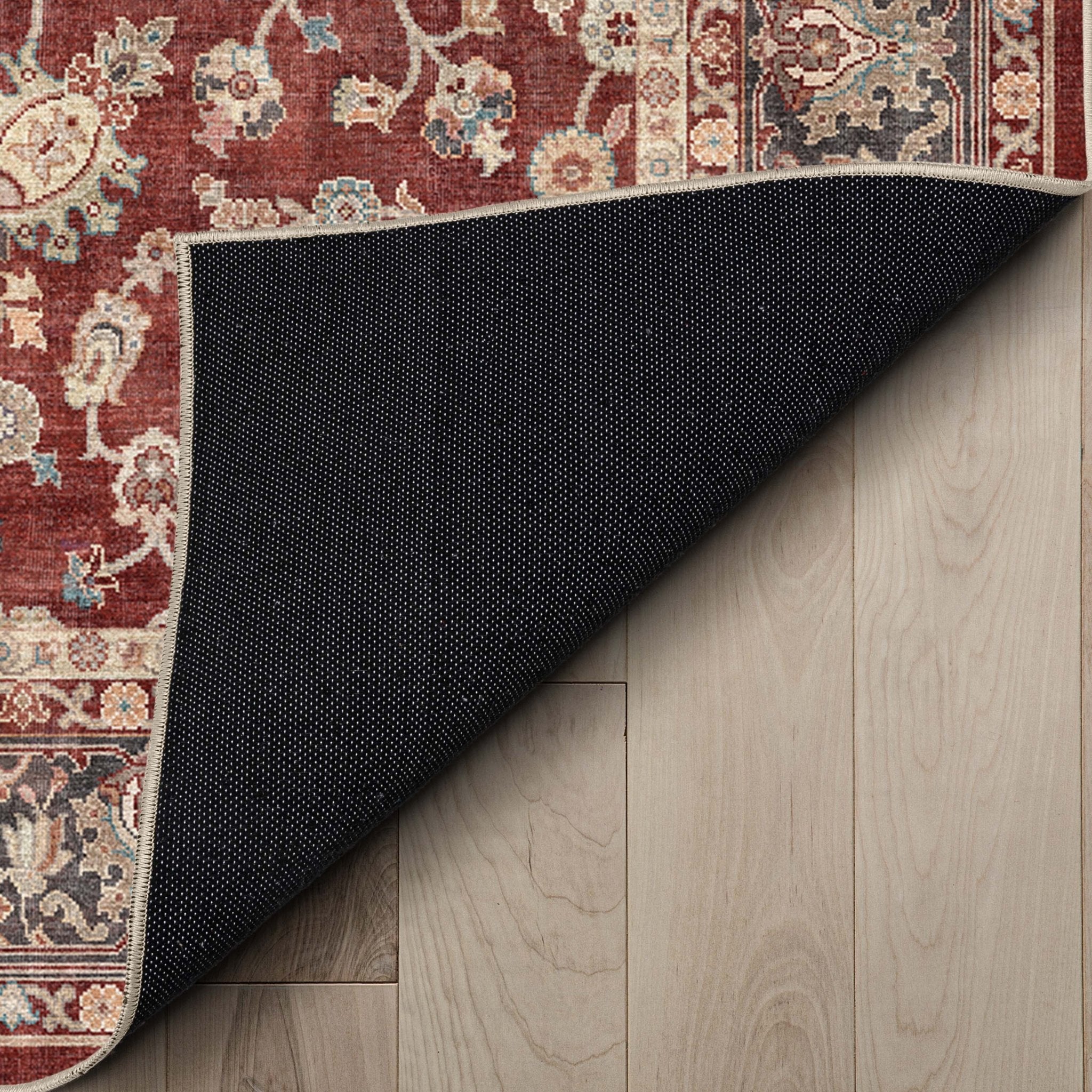 Red - Rome Vintage Oriental Floral Flat-Weave Rug - Well Woven