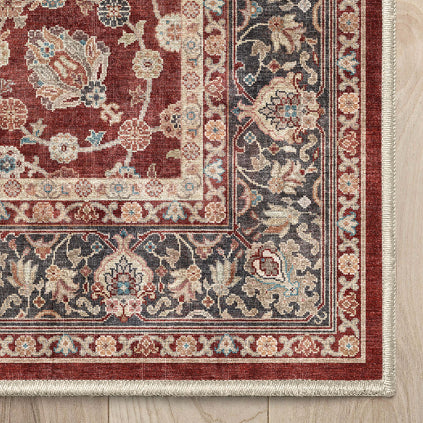 Rome Vintage Oriental Floral Flat-Weave Rug