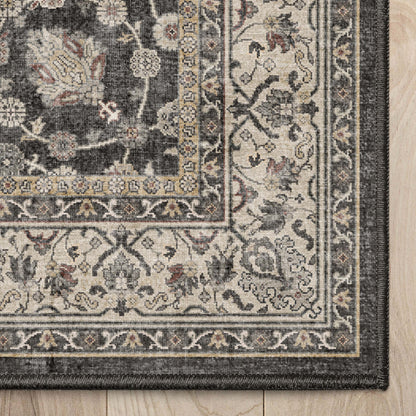 Rome Vintage Oriental Floral Flat-Weave Rug