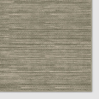 Edwin Custom Rug - Monochrome Striation , Flat Pile, Easy  Clean, Customizable for Your Space - Well Woven - Beige rug corner on white