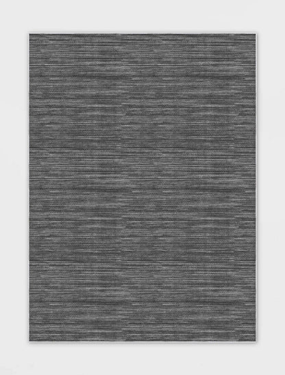 Edwin Custom Rug - Monochrome Striation , Flat Pile, Easy  Clean, Customizable for Your Space - Well Woven - A clean, centered view of the full rug laid flat on white background.