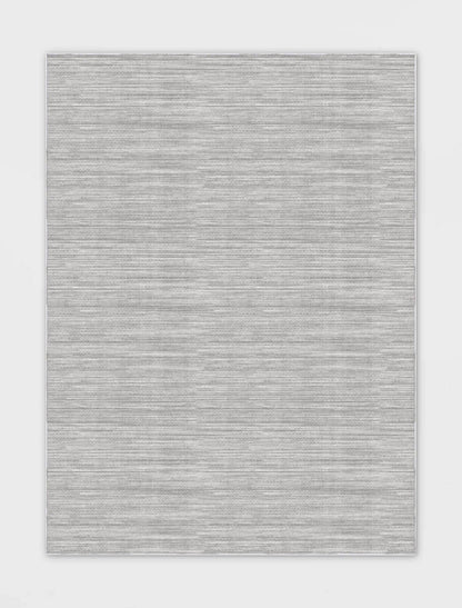 Edwin Custom Rug - Monochrome Striation , Flat Pile, Easy  Clean, Customizable for Your Space - Well Woven - A clean, centered view of the full rug laid flat on white background.