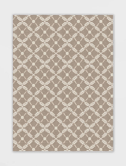 Well Woven - Aldwyn Beige Custom Rug - overhead  
