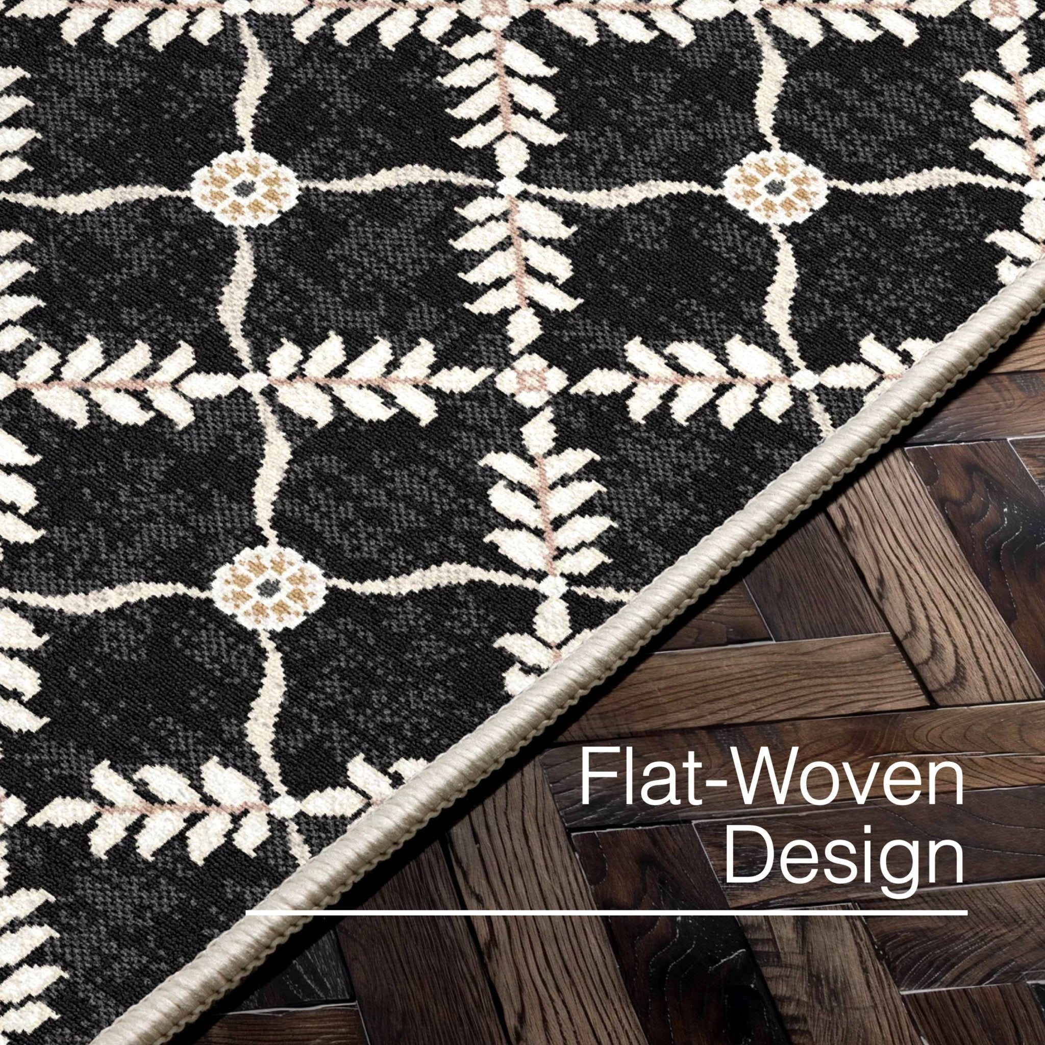 Well Woven - Aldwyn Black Custom Rug - rug details