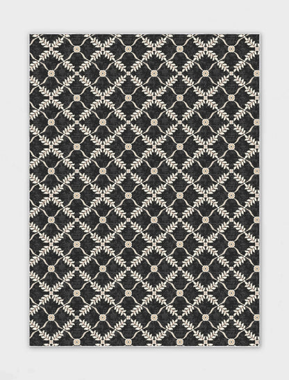 Well Woven - Aldwyn Black Custom Rug - overhead