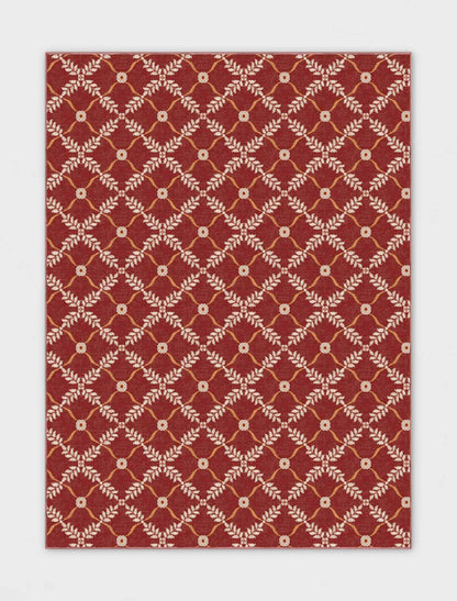 Well Woven - Aldwyn Red Custom Rug - Overhead