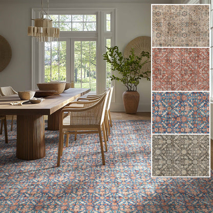 Well Woven - Blue Red - Hilda Custom Rug