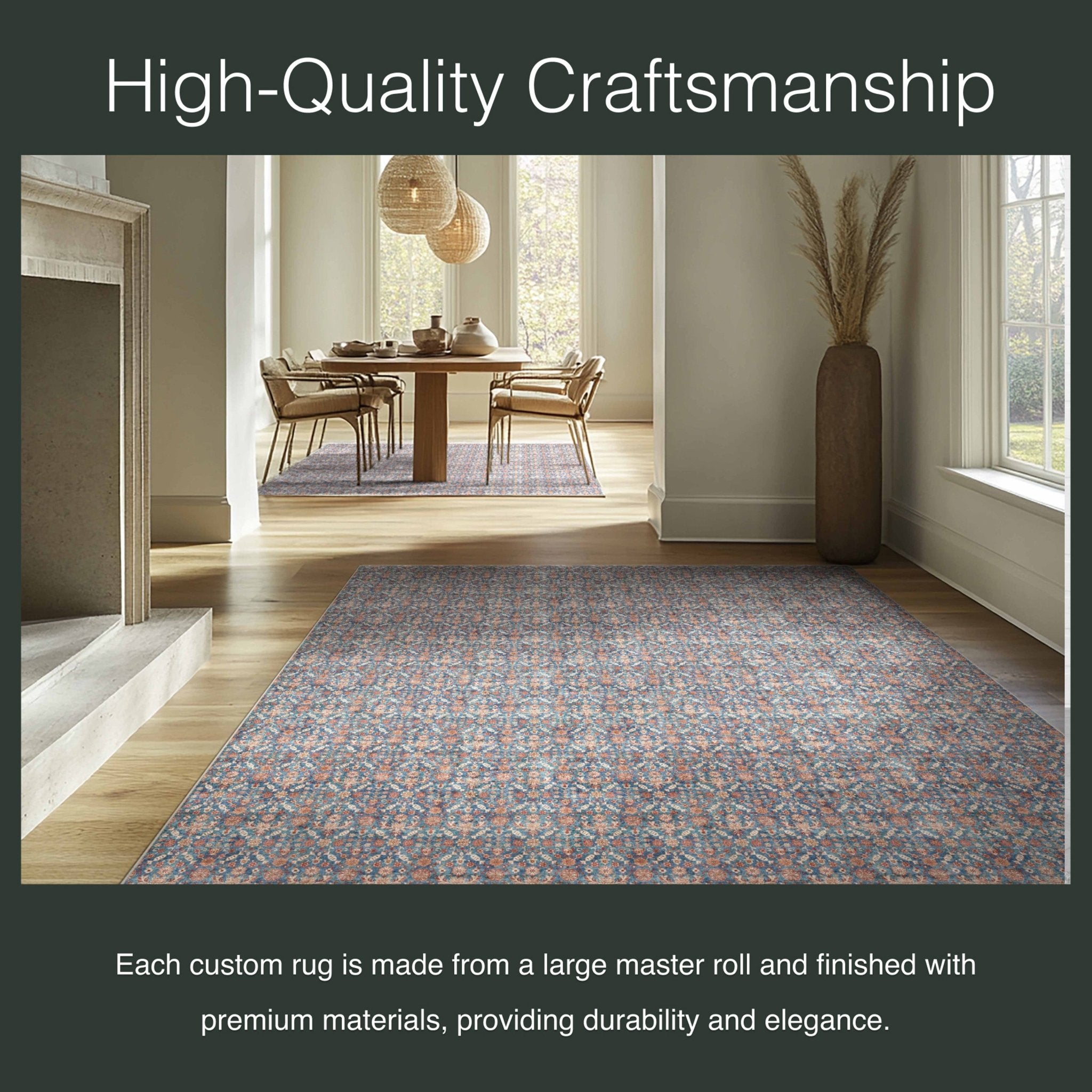 Well Woven - Blue Red - Hilda Custom Rug