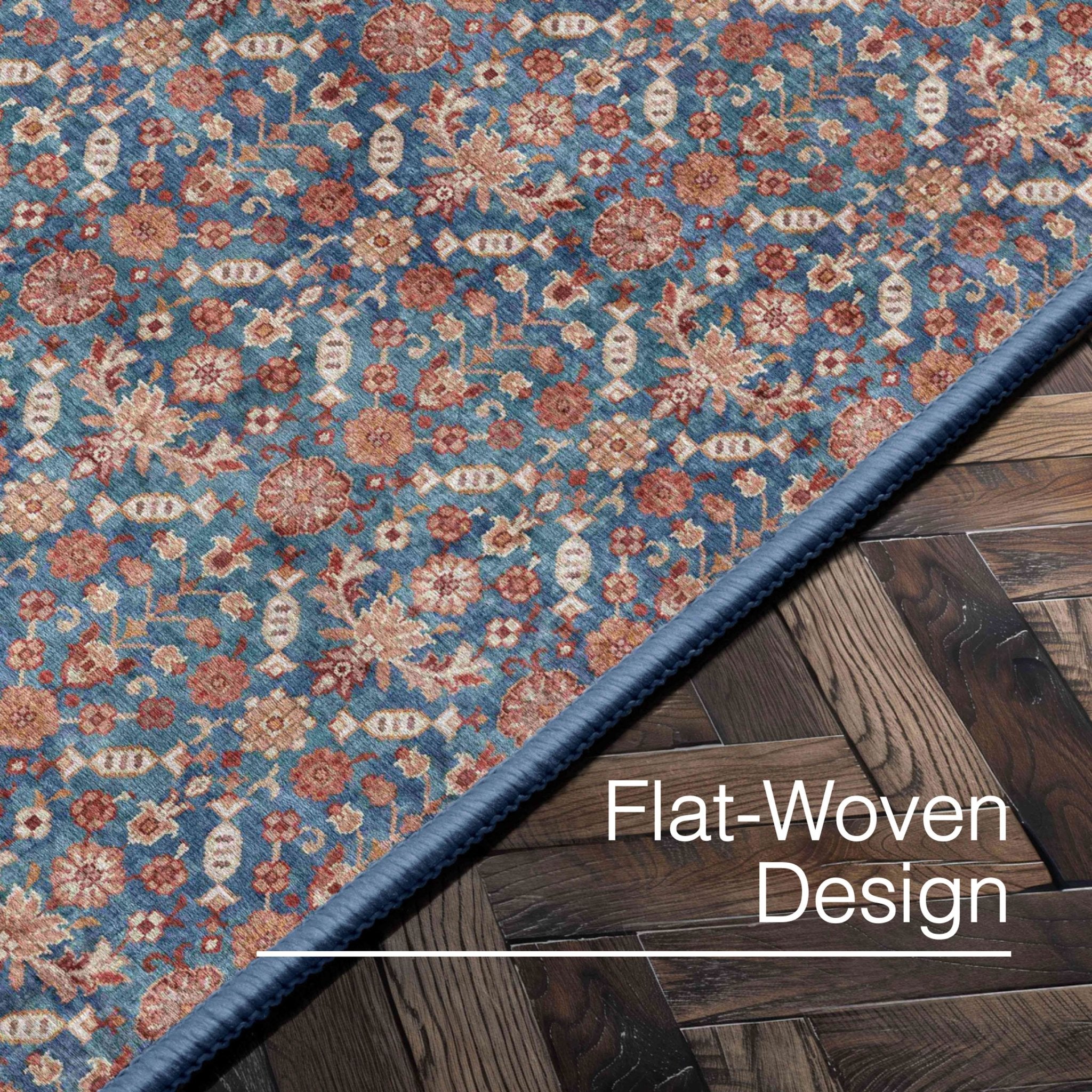 Well Woven - Blue Red - Hilda Custom Rug