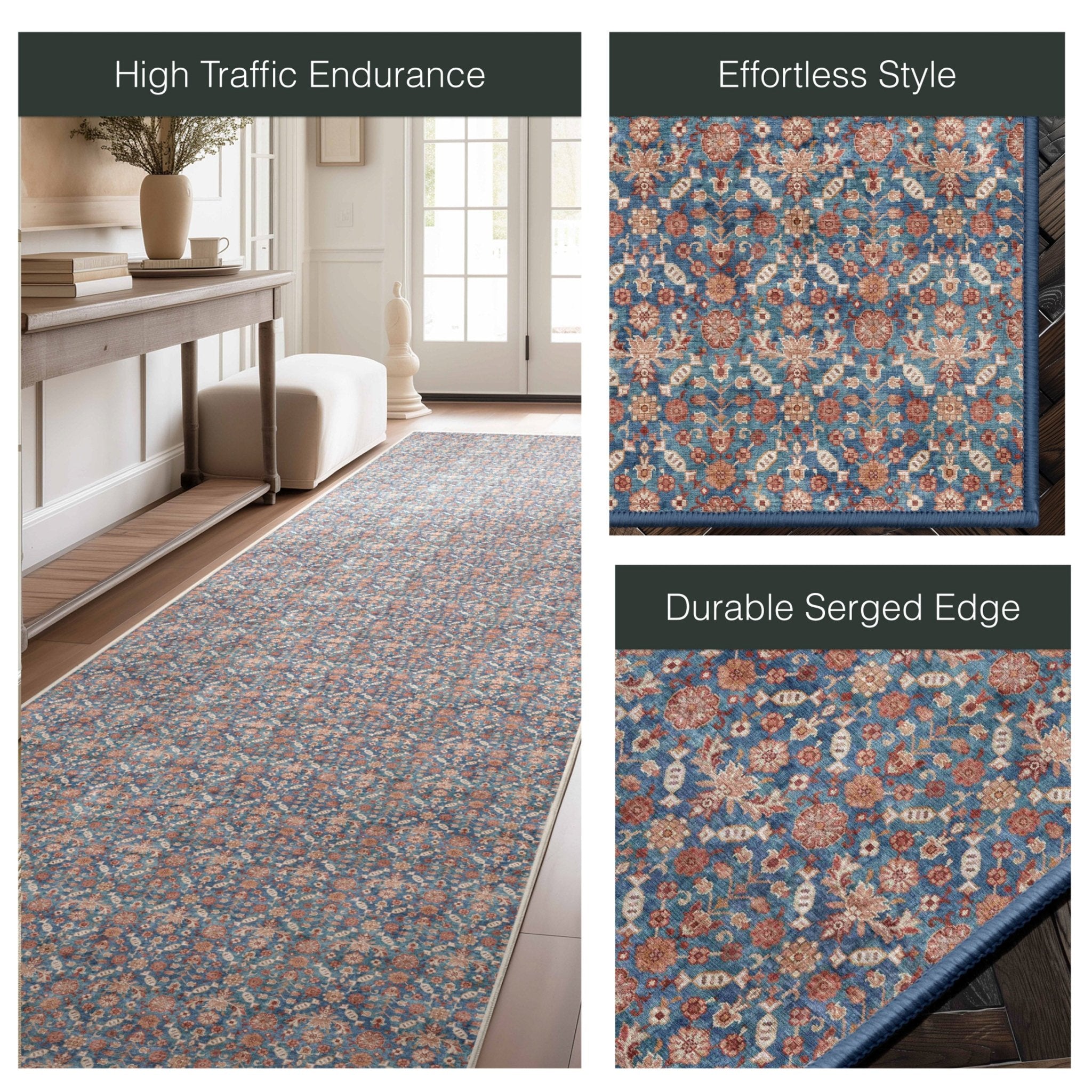 Well Woven - Blue Red - Hilda Custom Rug