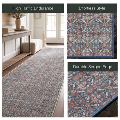 Well Woven - Blue Red - Hilda Custom Rug