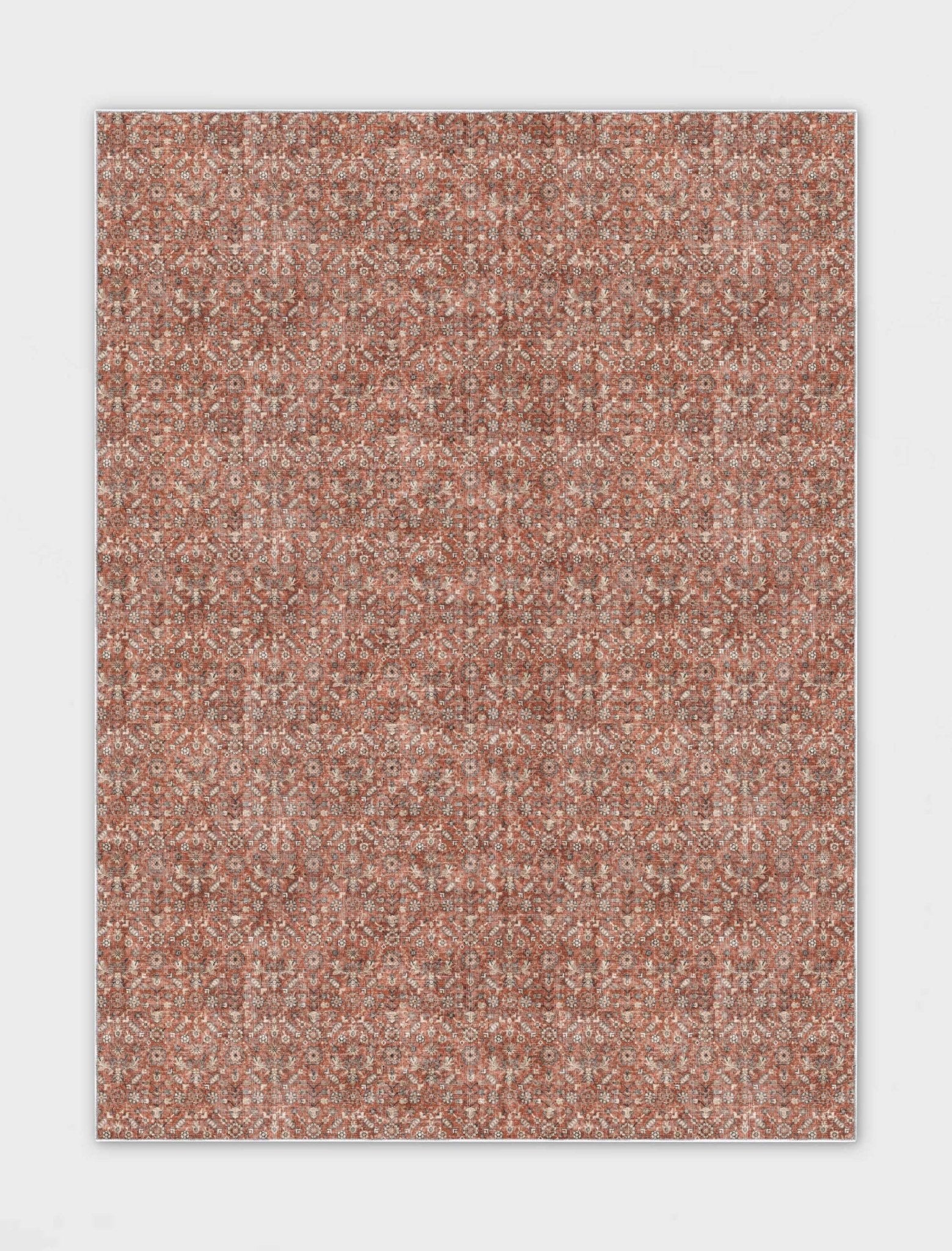 Well Woven - Red - Hilda Custom Rug - Overhead