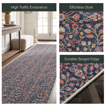 Multi - Jorunn Custom Rug - Botanical Flat-Pile, Personalized Sizes, Easy Maintenance Well Woven