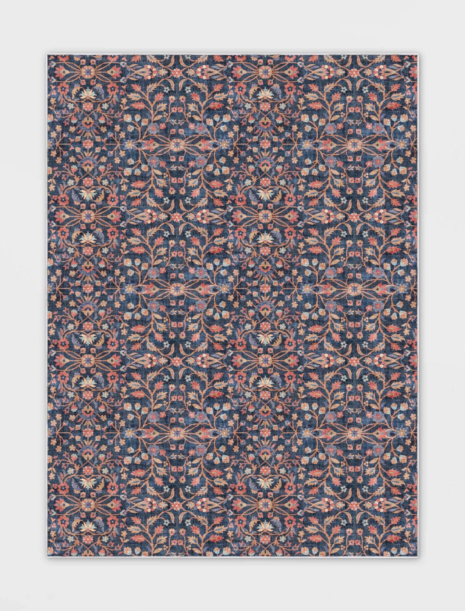 Multi - Jorunn Custom Rug - Botanical Flat-Pile, Personalized Sizes, Easy Maintenance Well Woven