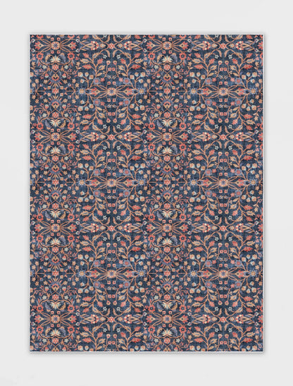 Multi - Jorunn Custom Rug - Botanical Flat-Pile, Personalized Sizes, Easy Maintenance Well Woven
