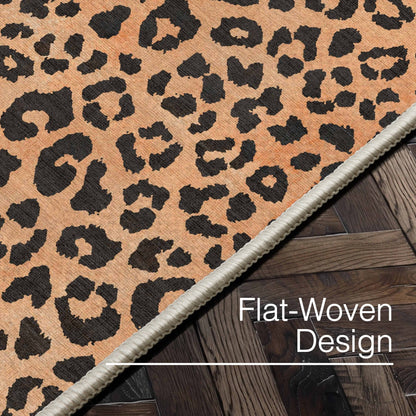 Well Woven - Kenric Custom Rug - brown leopard rug details