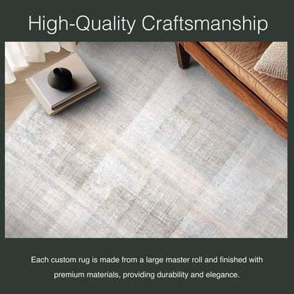 Well Woven - Penda Custom Rug - Cream and Light Grey rug with a subtle plaid design