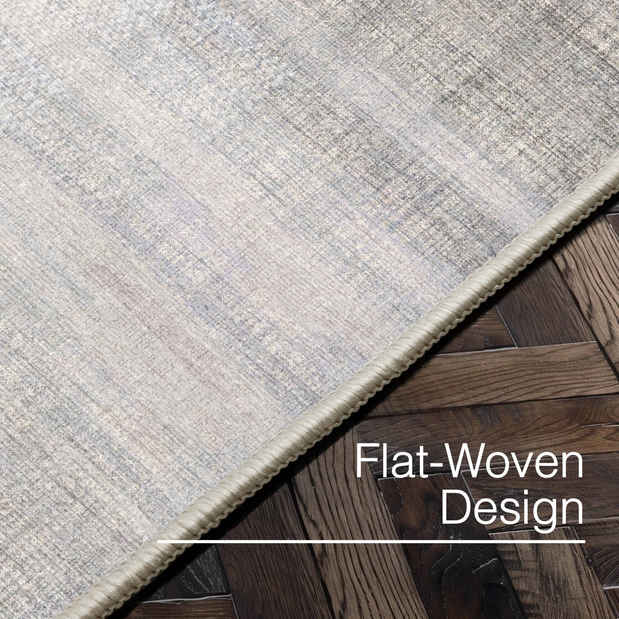 Well Woven - Penda Custom Rug - Cream and Light Grey rug details