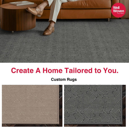 Sigrid Custom Rug - Well Woven - Detail photo of a monochrome grey rug