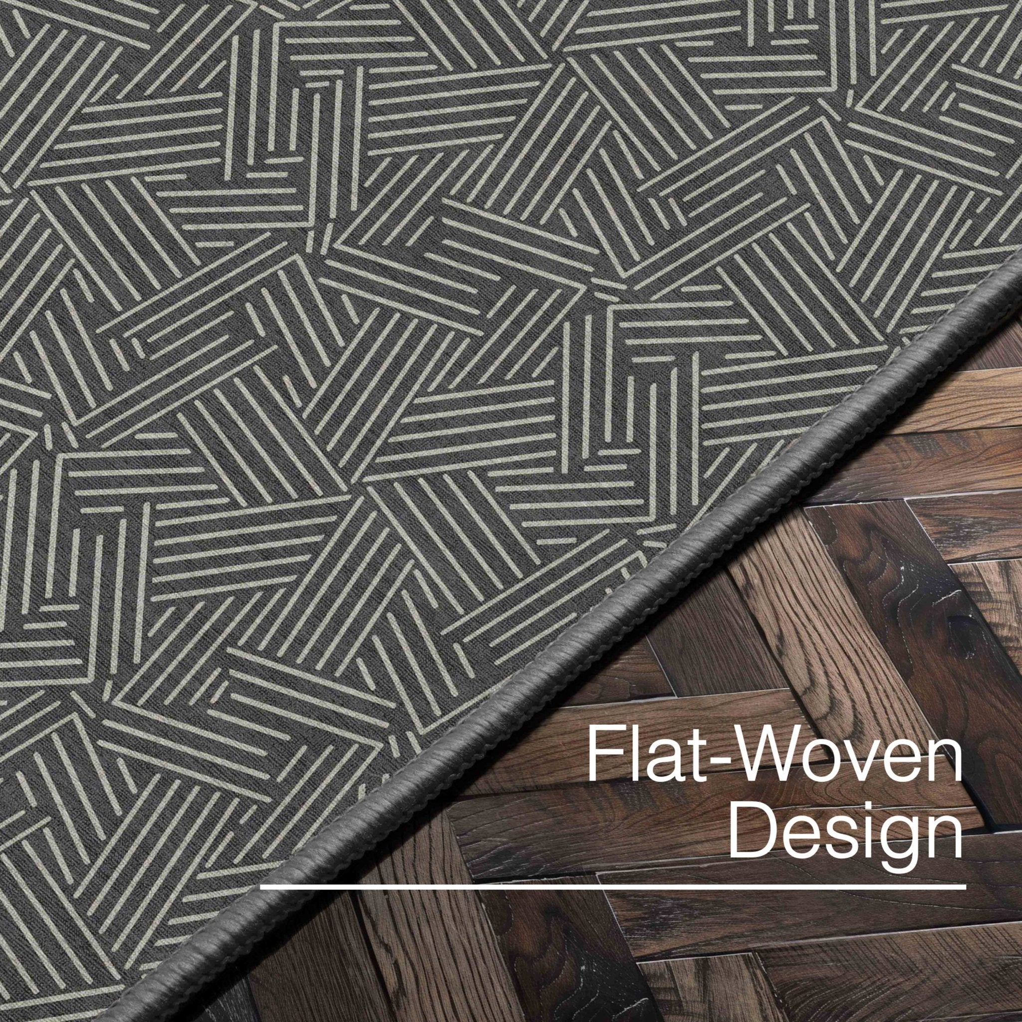 Sigrid Custom Rug - Well Woven - detail photo of the low-profile grey rug