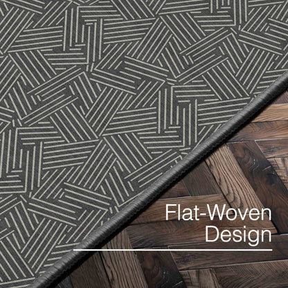 Sigrid Custom Rug - Well Woven - detail photo of the low-profile grey rug