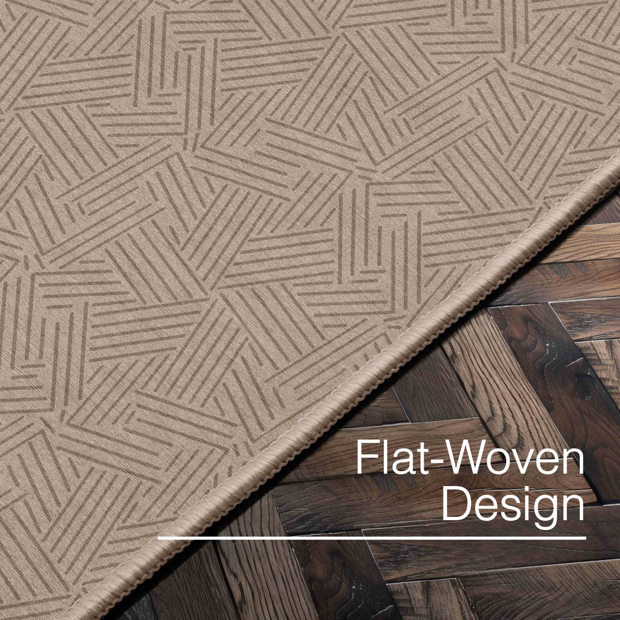 Sigrid Custom Rug - Well Woven - detail photo of the low-profile dark beige rug