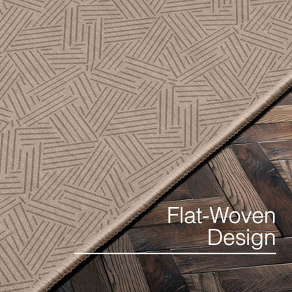 Sigrid Custom Rug - Well Woven - detail photo of the low-profile dark beige rug