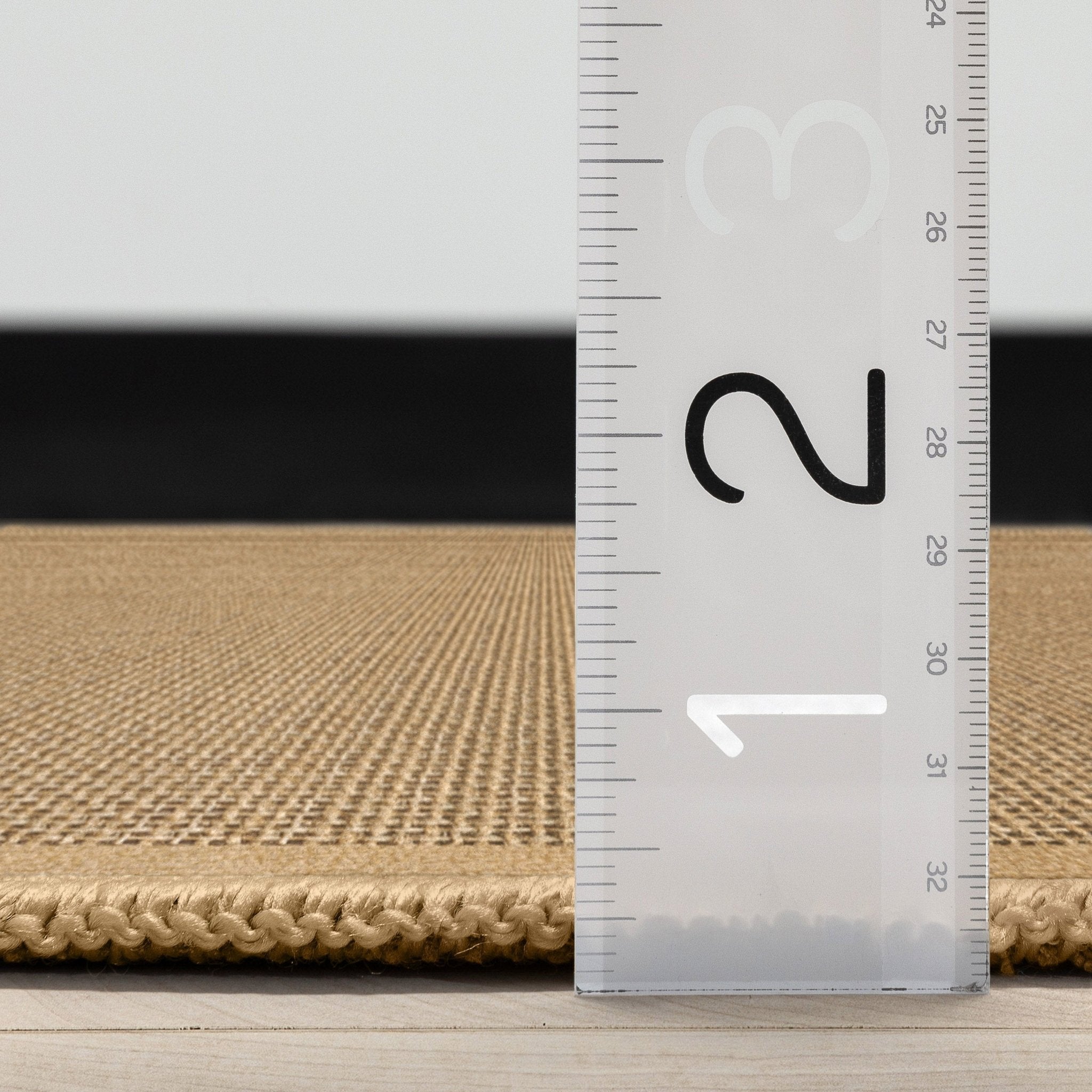 Well-Jute Shiba Farmohouse Solid Beige Flatweave 5' x 7' Rug Well Woven