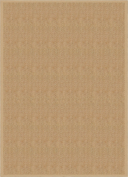 Well-Jute Boerboel Geometric Herringbone Beige Flatweave Rug Well Woven