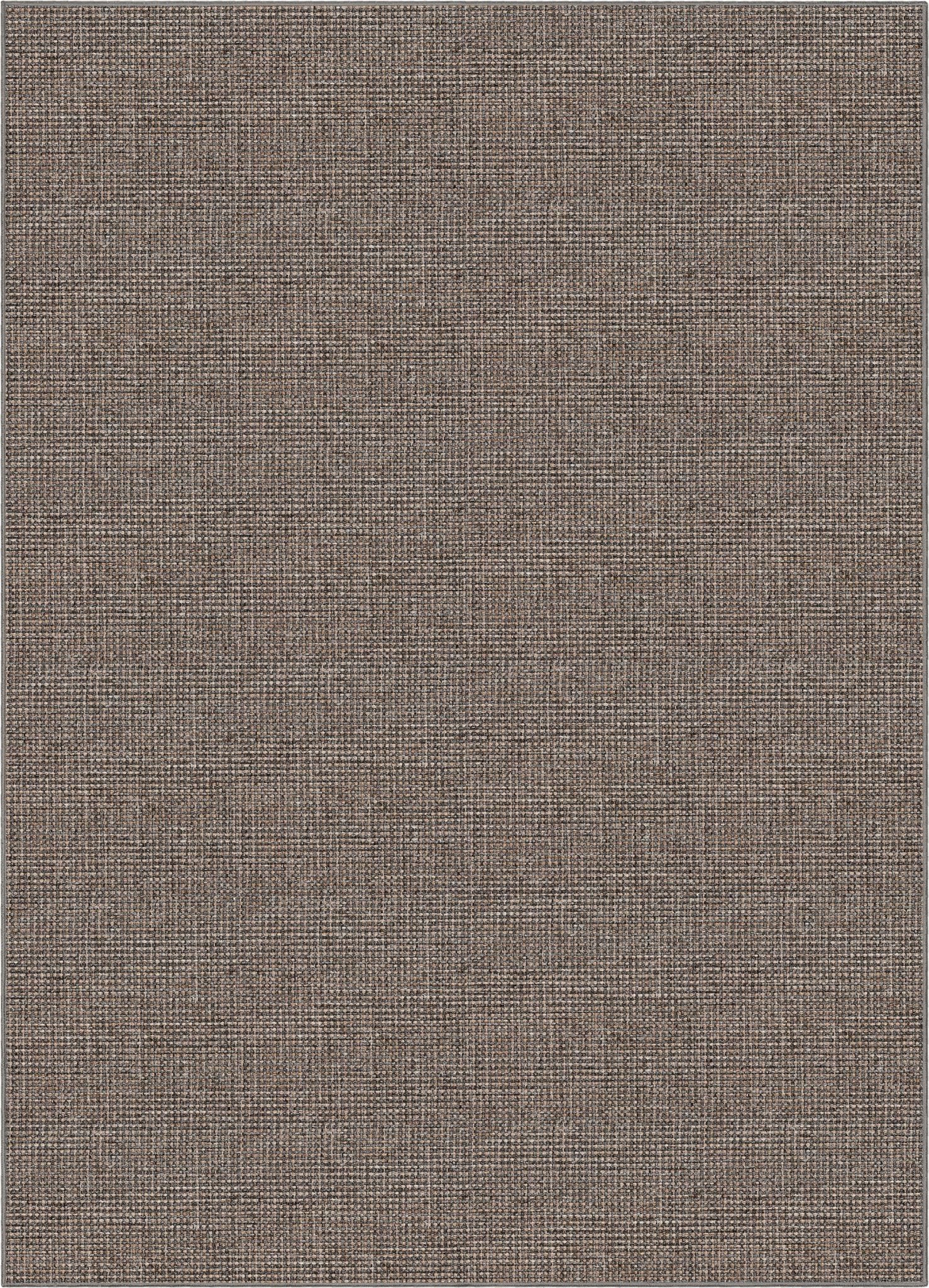 Well-Jute Airedale Farmohouse Solid & Striped Grey Flatweave 5' x 7' Rug Well Woven