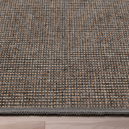 Well-Jute Airedale Farmohouse Solid & Striped Grey Flatweave 5' x 7' Rug Well Woven