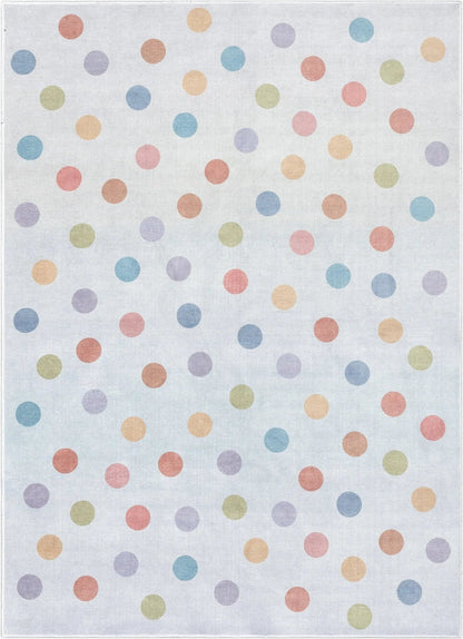 Multi Dot Modern Multi Color Area Flat-Weave Rug Well Woven
