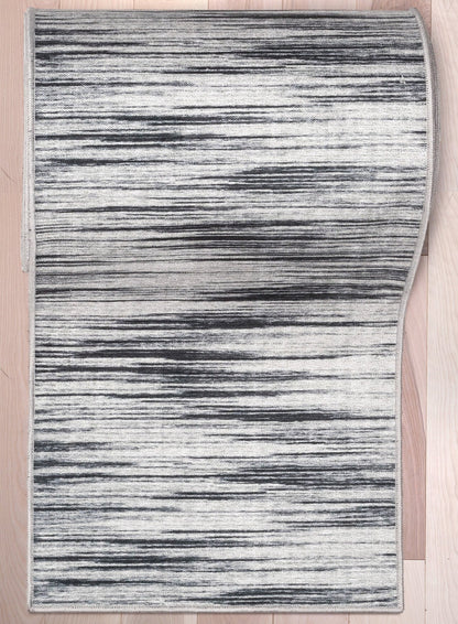 Custom Size Runner Modern Abstract Print Grey Choose Your Width x Choose Your Length Hallway Runner Rug Well Woven