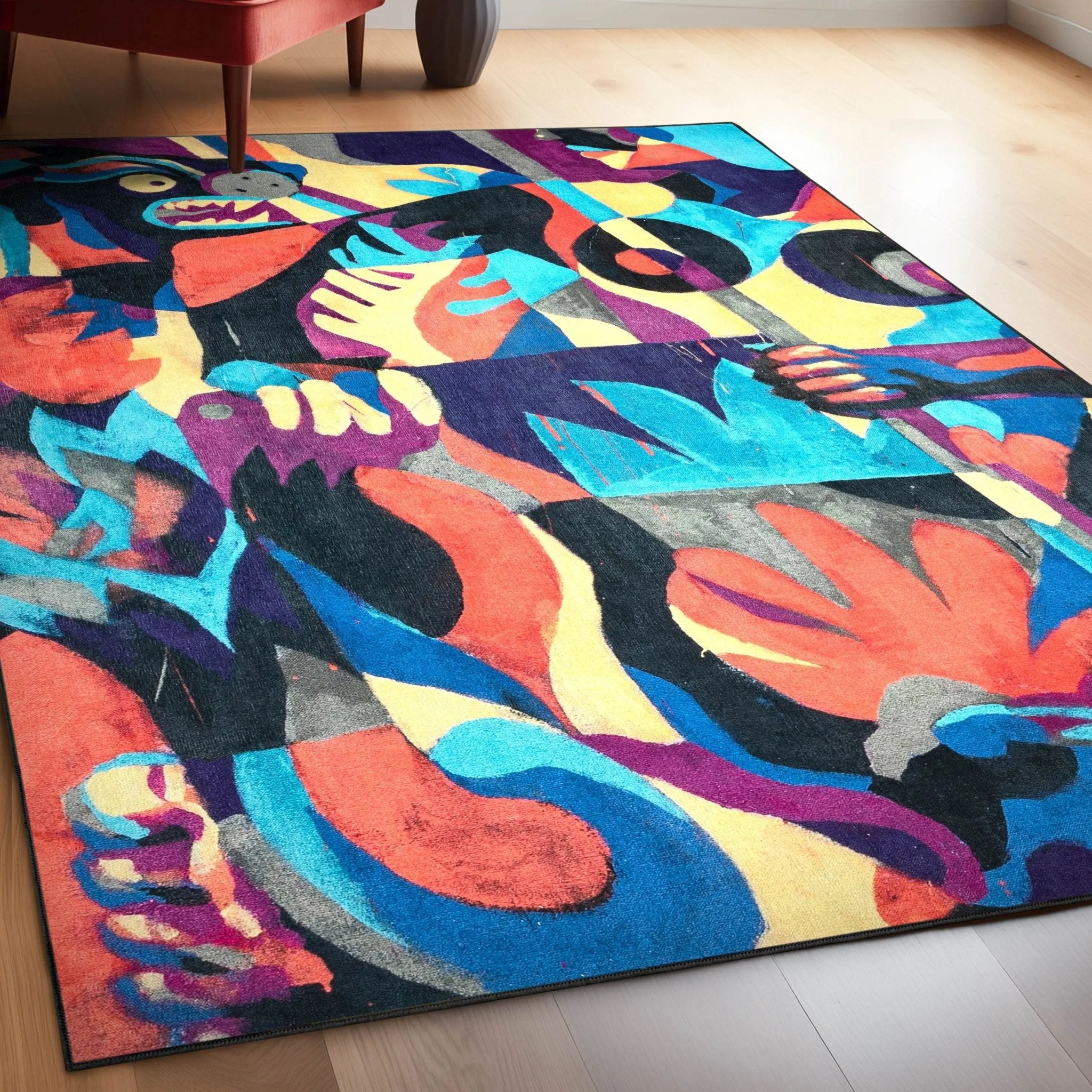 Well Woven x Misha Tyutyunik Sunday Jungle There Will Be Blood Multi-Color Rug Well Woven