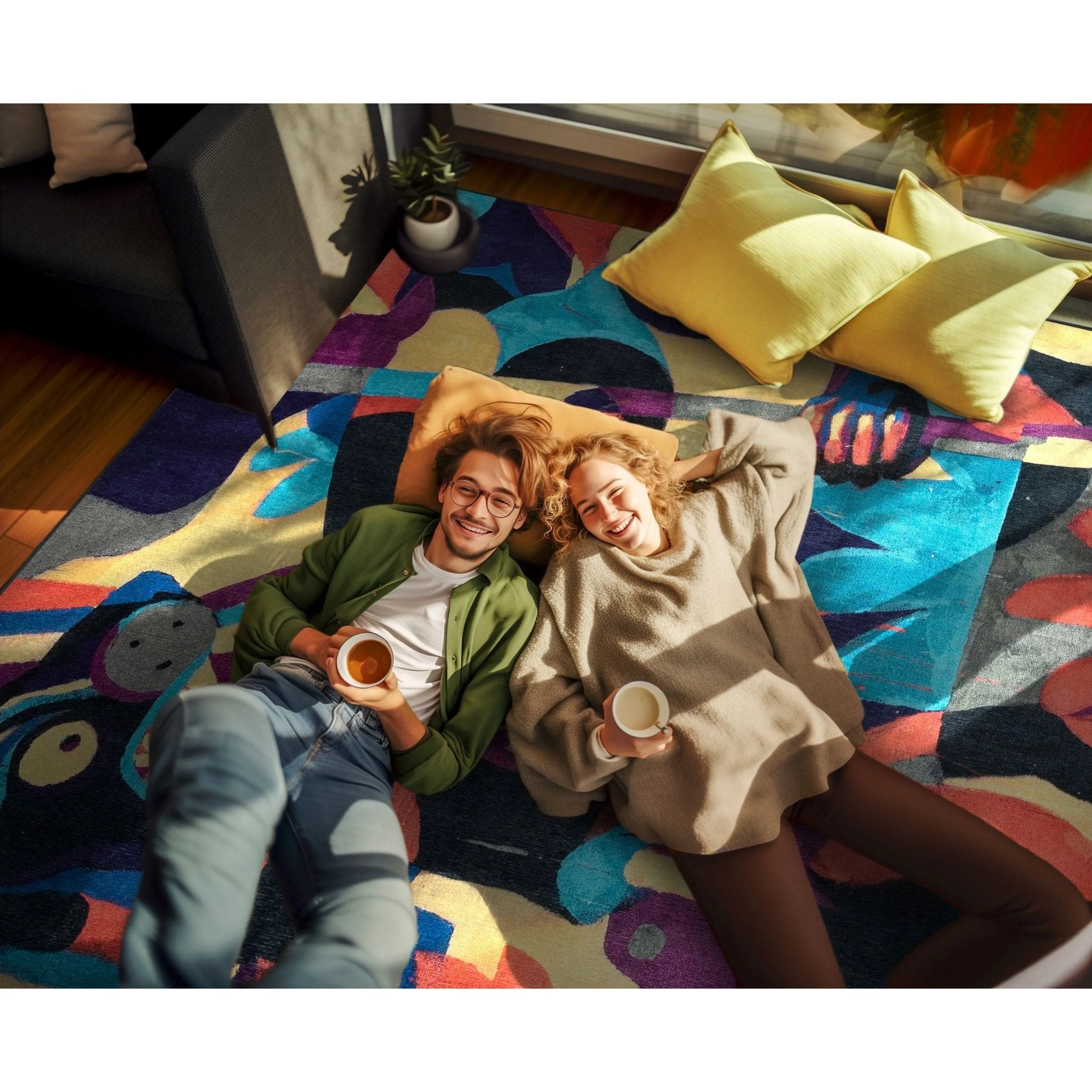 Well Woven x Misha Tyutyunik Sunday Jungle There Will Be Blood Multi-Color Rug Well Woven