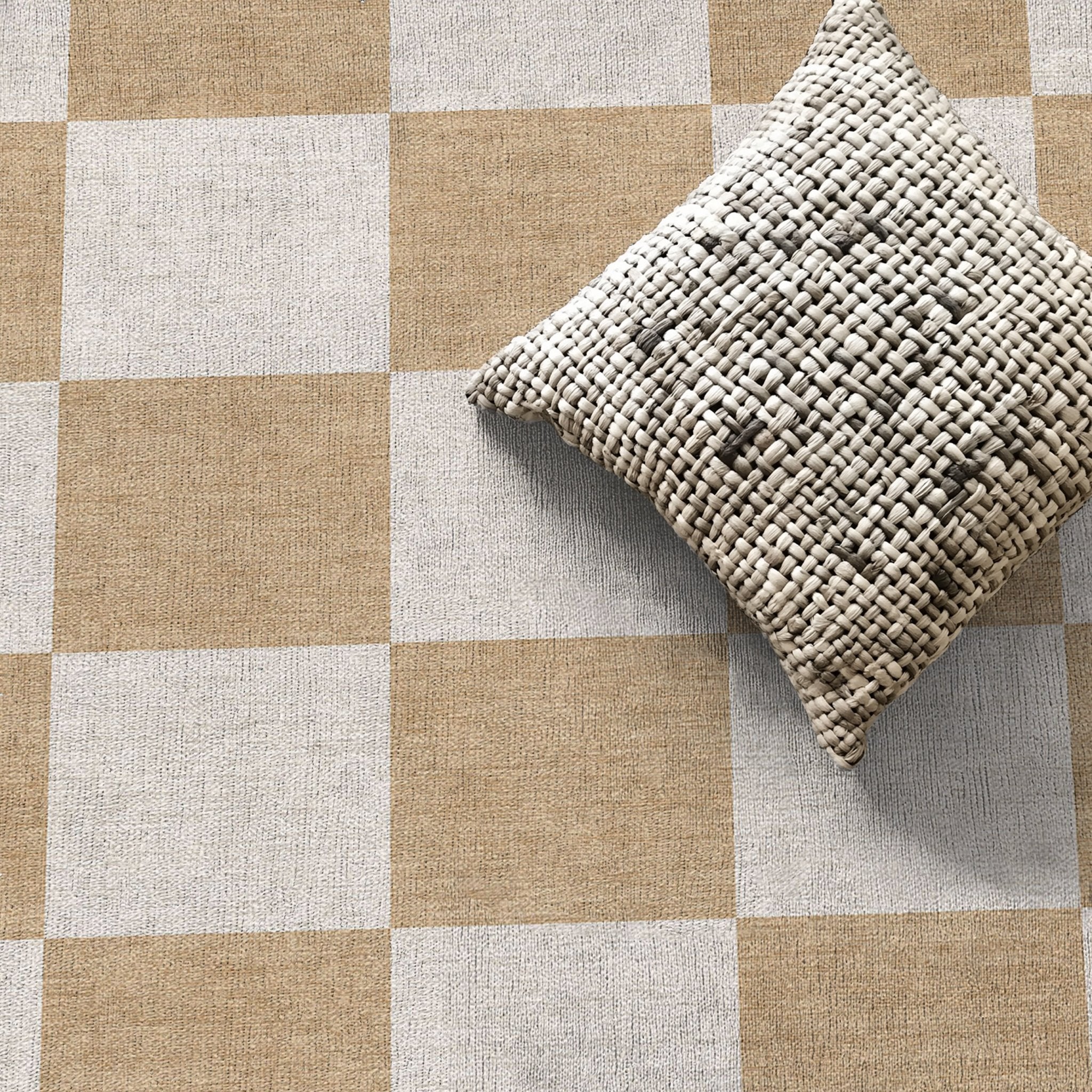 Squares Modern Geometric Boxes Flat-Weave Rug Well Woven
